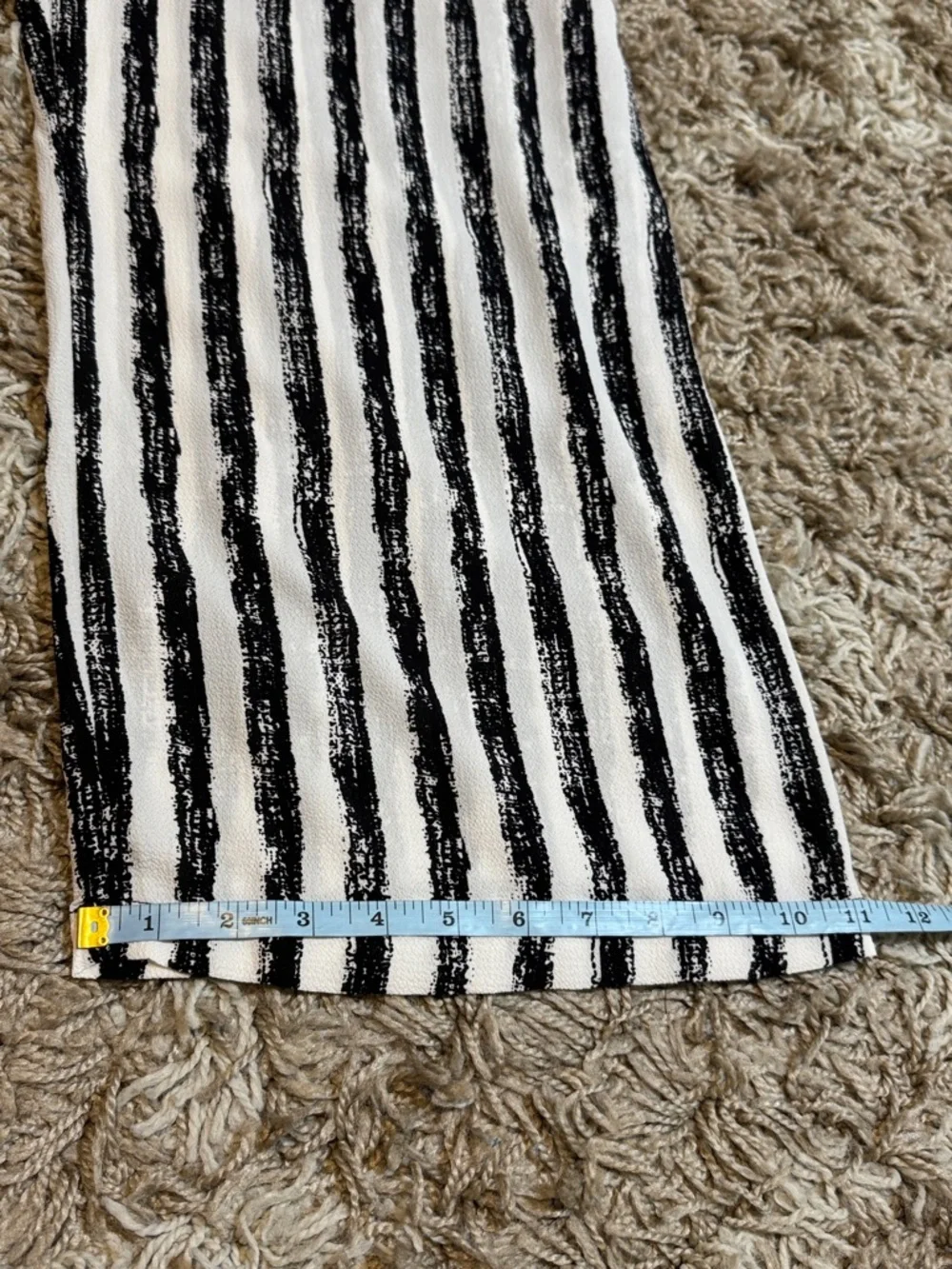 NWT Yea Black & White Striped Wide-Leg Cropped Pants size S/M - Picture 11 of 12